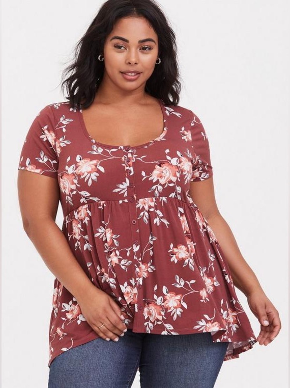 Torrid Studio Knit Scoop Neck Babydoll Top Size 2x